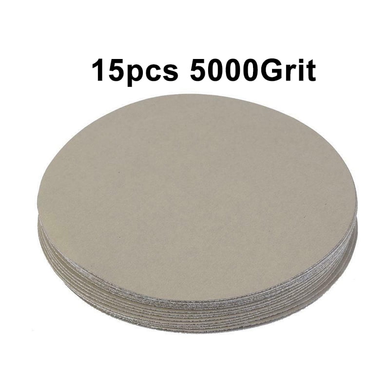 15PCS 5in Round Sandpaper 400 1500 5000 10000 Grit Sand Polishing