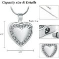 thumbnail image 6 of Crystal Heart Urn Necklace for Ashes for Women Gilr's Memorial Urn Keepsake Pendant Cremation Jewelry, 6 of 7