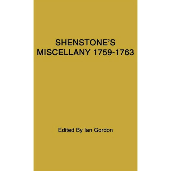 Miscellany 1759-1763, (Hardcover)