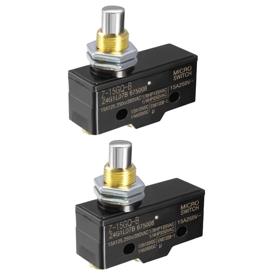 Unique Bargains 2PCS Z-15GQ-B 1NO   1NC Panel Mount Snap Button Type Micro Switch