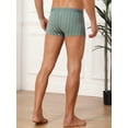 thumbnail image 3 of DARING DIVA Men's Comfortable Striped Stretch Waistband Boxer Underwear 38 Green, 3 of 6
