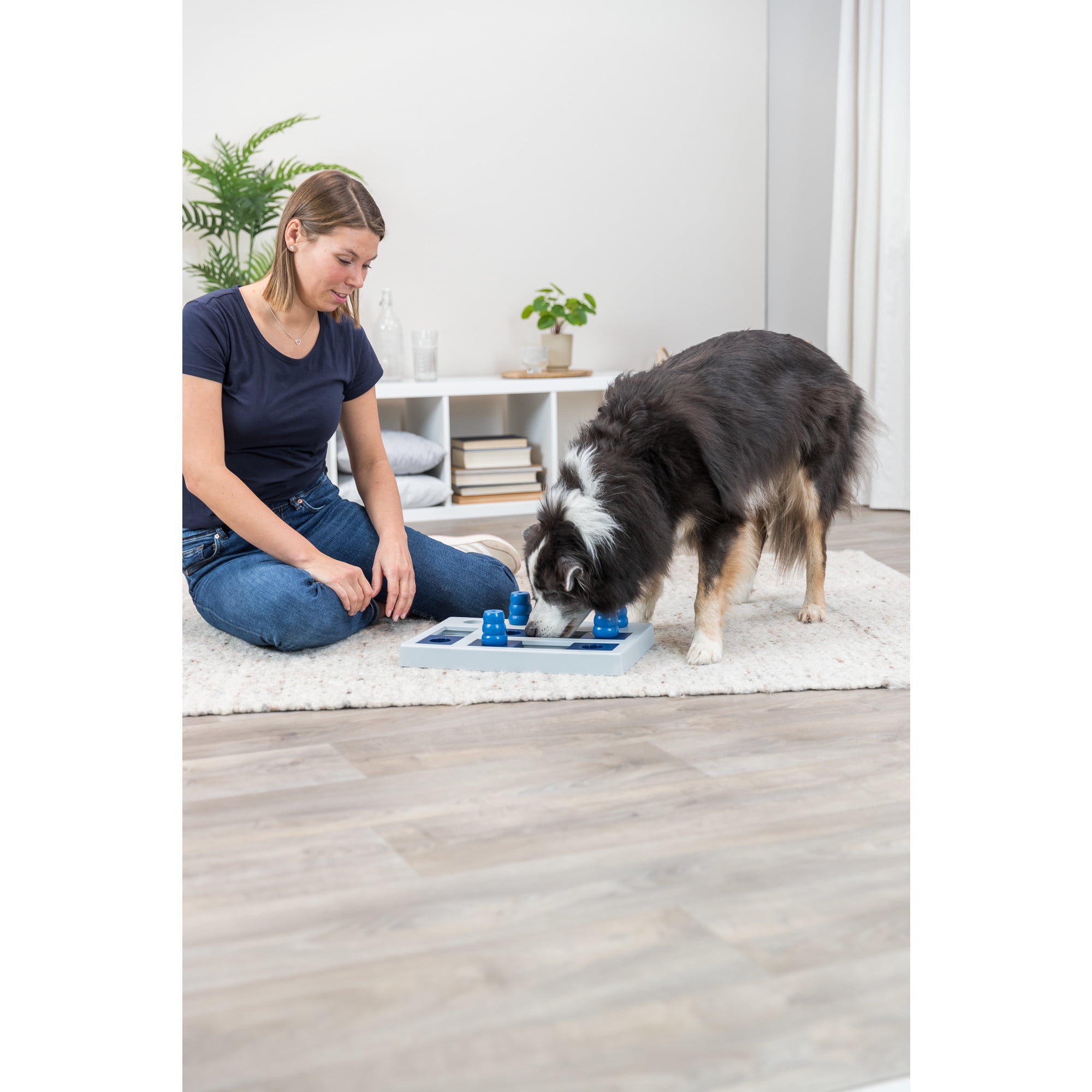 TRIXIE Dog Activity Chess Strategy Game, Level 3, Advanced Dog Puzzle Toy, Treat Dispenser