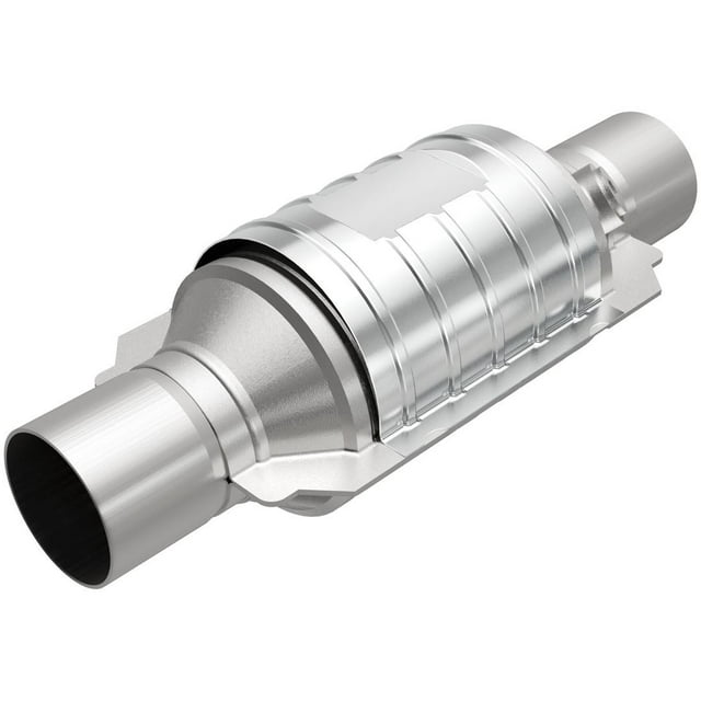 Magnaflow 48 State Converter Catalytic Converter 51236 Universal 48 State; 5-1/8 Inch Diameter Stainless Steel Case; 2-1/4 Inch Slip Fit Inlet; 2-1/4 Inch Slip Fit Outlet