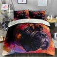 thumbnail image 2 of 3 Pieces Duvet Cover Set Bullmastiff Dog 3D Print Bedding 1 Duvet Cover 2 Pillowcases Natural Animals Comforter Sets Soft Breathable for Boys Girls Children 3HuUTv, 2 of 5