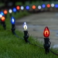 thumbnail image 7 of Wintergreen Lighting C7 Red, White & Blue FlexFilament LED Pathway Light Kit, 15 Lights, 12" Spacing, Black Wire, Black Stake, 15 ft, 7 of 7