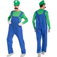 thumbnail image 2 of KAWELL Super Bros Family Costume Cosplay Costume Brothers Halloween Cosplay Costume, 2 of 6