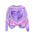 thumbnail image 5 of Vintage Tees for Women 2025 Cute Heart Print Long Sleeve Tunic Tops Casual Round Neck Long Sleeve Printed T-Shirt Top Dressy Casual Loose Blouses, 5 of 7