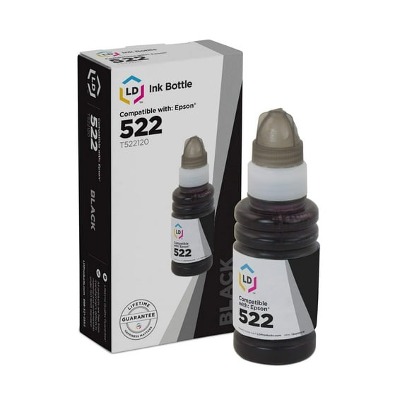 LD Compatible Replacement Epson 522 / T522120 EcoTank Black Ink Bottle for ET-2720 & ET-4700