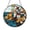 Acrylic 3.5 Inch, variant on Coastal Village Stained Glass Suncatcher Window Hanging Decor, Colorful Seaside Town Art Glass Panel, Cliffside Coastal Village Design Decorative Window Ornament for Travel Home Gift