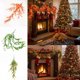 thumbnail image 1 of mfyjkho Camelias artificiales navideñas, hojas de dinero de plástico para decoración del hogar, ramas flexibles para coronas, arreglos florales o adornos colgantes, 75 cm (29,52 pulgadas), 1 unidad, 1 of 7