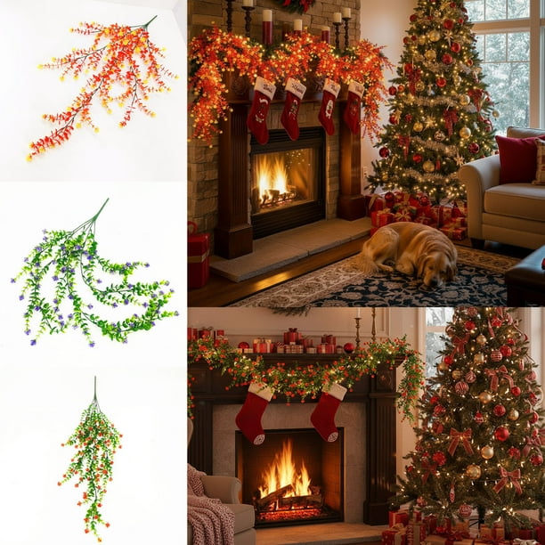 mfyjkho Camelias artificiales navideñas, hojas de dinero de plástico para decoración del hogar, ramas flexibles para coronas, arreglos florales o adornos colgantes, 75 cm (29,52 pulgadas), 1 unidad