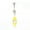 Yellow, variant on 14 gauge Dangler Pastel Heart Belly Button Ring