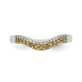 thumbnail image 4 of 14K White Gold Ring Band Wedding Diamond Round Yellow &, 4 of 7
