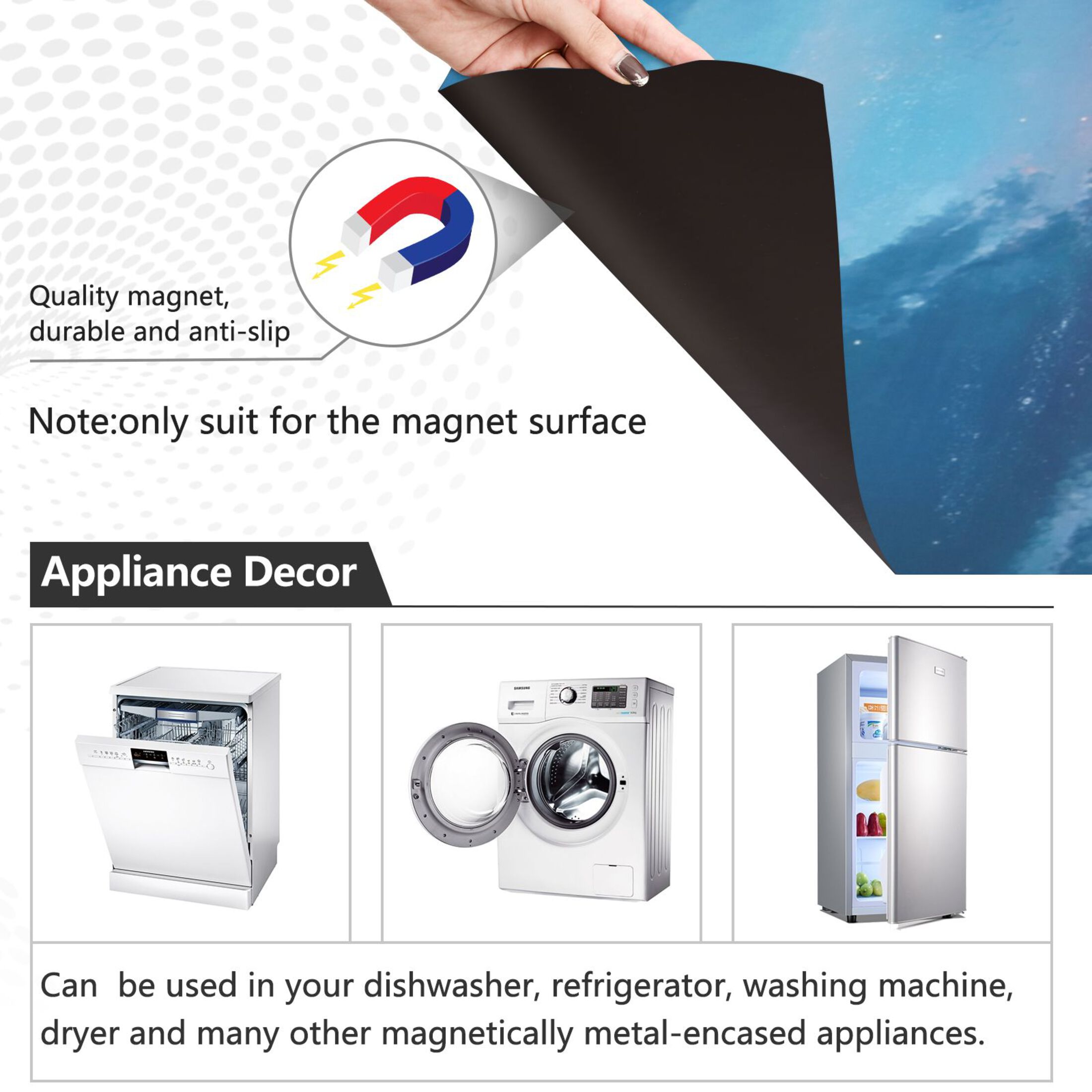 Dishwasher Magnetic Sticker 23x26 Inch Refrigerator Magnetic Sticker Washing Machine Magnetic Sticker Kitchen Panel Magnetic Sticker Home Decor Super Cool Sky