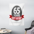thumbnail image 1 of 65th Birthday Decorations Tapestry, Classical Vintage Emblem with Sixty Five Years Icon Happiness, Wall Hanging for Bedroom Living Room Dorm Decor, 40W X 60L Inches, Red Grey White, by Ambesonne, 1 of 2