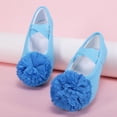 thumbnail image 5 of Abomasnow Girls Flower Crisscross Elastic Strap Split Sole Ballet Dance Shoes Casual Breathable Shoes, 5 of 9