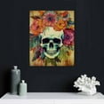 thumbnail image 4 of Nawypu  Skull Canvas Wall Art Sugar Skull Painting Wall Decor Framed Artwork Halloween Decor, 4 of 4