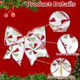 thumbnail image 4 of YQHWQ 12 Pcs Nœuds de Noël Rouges et Verts Pièces Nœuds de Noël Rouges et Verts Pouces Nœuds de Guirlande de Bonbons Arbre de Noël Blanc Elf Arbre à Pois Nœuds Guirlande Menthe Ornements Ruban, 4 of 5