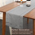 thumbnail image 3 of GFDYREE Decorative Hemstitch Linen Table Runner Farmhouse Style Tabletop Collection Handcrafted Table Runners for Everyday Dining Wedding Party Holiday Home Decor (14 x 72 Inches, Grey), 3 of 7