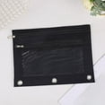 thumbnail image 4 of Hexang Pencil Pouch 2 Pack 3 Holes Zipper Pencil Pouches In Assorted Colors Sturdy And Cloth Pencil Holder With Clear Window For School College Supplies, 4 of 4