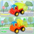 thumbnail image 4 of KEINXS 4PCS Friction Powered Cars, Push and Go Toy Trucks Construction Vehicles Toys Set for 1-3 Year Old Baby Toddlers Beach Dump Truck, Early Educational Toys, 4 of 6