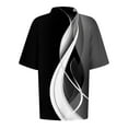 thumbnail image 3 of WEIYLL Womens T Shirts Short Sleeve Lapel Summer Vacation Button Polo Black Tees Sizes L, 3 of 4