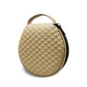 Ziizwfa Elegant CD DVD Case 20 CD Disc Holder Compact and Easy to Store for Car Home Travel Embroidered Griding Leather