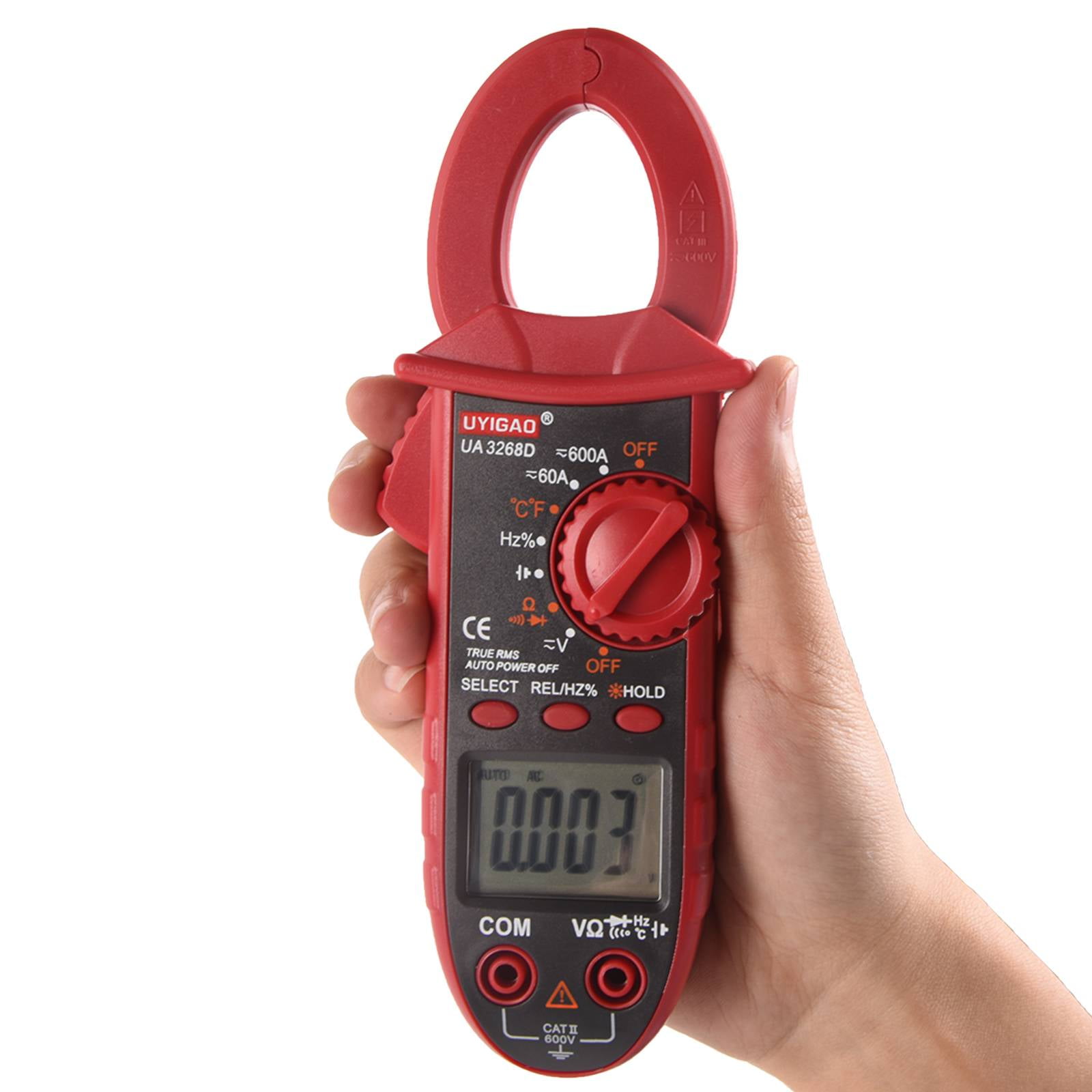 DAWOT Digital Clamp Meter TRMS 6000 Counts, Clamp Multimeter AC/DC Voltage Clamp Meter 600A AC/DC Current Meter Auto-ranging Measures Resistance, Capacitance, Temperature, Diodes, Continuity