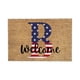 thumbnail image 1 of Felpudo de bienvenida del 4 de julio | Alfombra de entrada patriótica | Tema del Día de la Independencia | Respaldo de PVC antideslizante | Fácil mantenimiento | Uso en interiores/exteriores |, 1 of 5