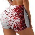Athletic Shorts for Women, Red Glitter on White Seam Womens Shorts High