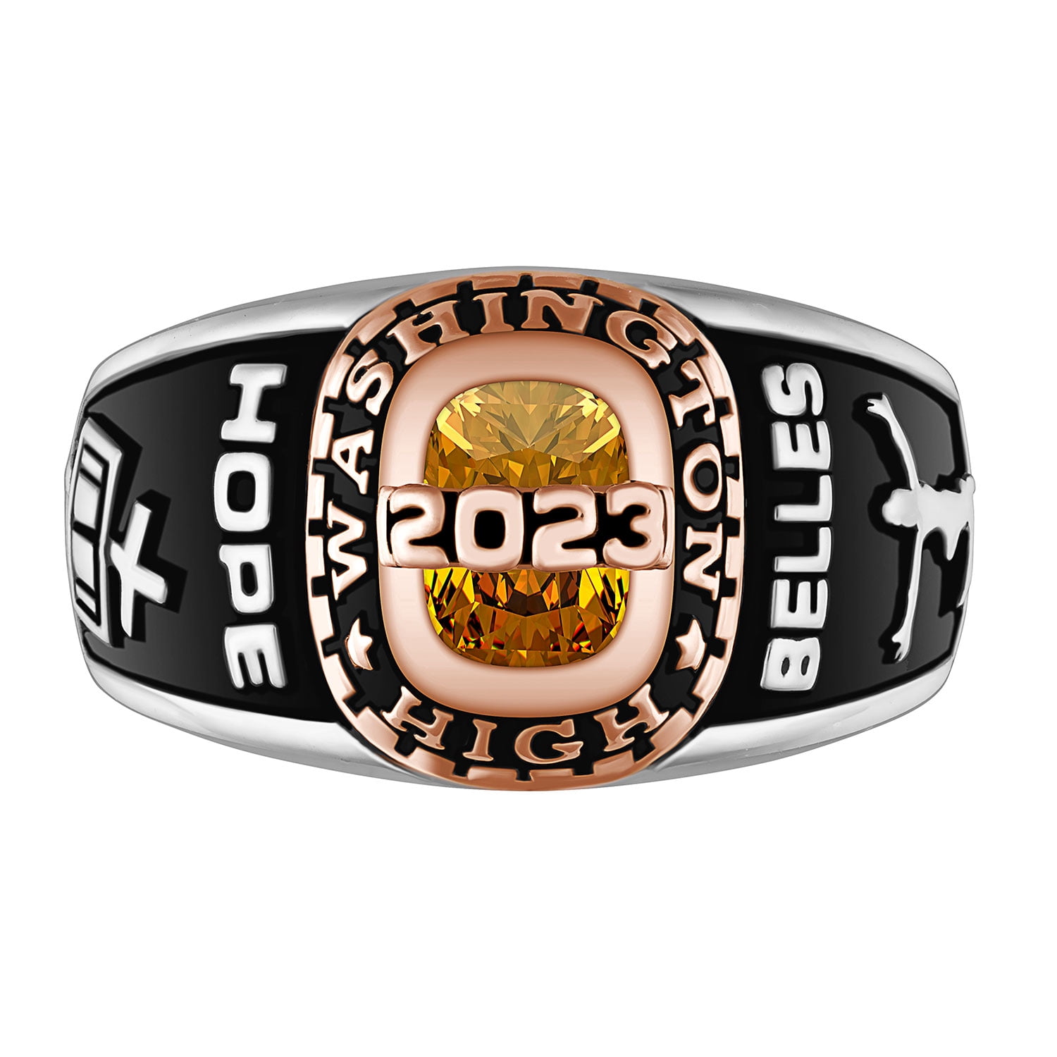 Order Now for 2025 Graduation, Freestyle Women's Classic Birthstone Class Ring, Personalized, High School or College Graduation