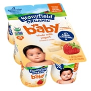 Stonyfield Organic YoBaby Whole Milk Baby Yogurt Cups, Banana & Strawberry, 4 oz., 6 Count