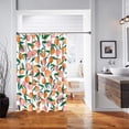 thumbnail image 3 of Peach Shower Curtains, Allover Fruits Shower Curtain Cute Bright Colorful Design Waterproof Fabric Bathroom Shower Curtain Set with 12 Hooks, Peachy Pink 72"×72", 3 of 6