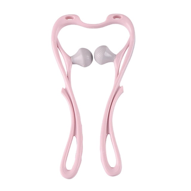 Masajeador de cuello manual Fitness Compacto Ergonómico Ligero Masajeador de hombros Rosa