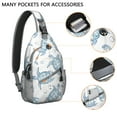 thumbnail image 2 of Fashionable Travel Sling Backpack Featuring Cartoon Seahorse, Starfish, Seashells, and Underwater Marine Life Patterns, Multi-Functional with Layered Storage for Outdoor Enthusiasts, 2 of 6