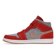 thumbnail image 2 of Jordan Men's 1 Mid Denim Red Shoes, from StockX, 2 of 5