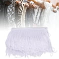 thumbnail image 3 of Borde de Flecos, 10 Yardas 14 cm de Largo Flecos de Encaje Borla de Fibra de poliéster Borla para Br Ropa Cortina Accesorios(Blanco) Fringe Trim Tassel Spptty Ropa y Accesorios, 3 of 7