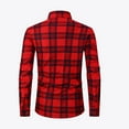 thumbnail image 3 of QHRMKOG Flannels for Men Winter Warm Long Sleeve Button Down Shirt Jacket Loose Fit Jackets Casual Coat Red M, 3 of 5