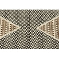 thumbnail image 5 of Casavani Hand Block Printed Black Cotton Living, Dining Room Area Carpets Square Outdoor Rug 5x5 feet, 5 of 6