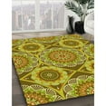 thumbnail image 3 of Ahgly Company Machine Washable Indoor Rectangle Transitional Golden Brown Yellow Area Rugs, 2' x 4', 3 of 7