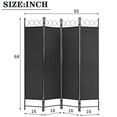 thumbnail image 4 of NiamVelo Room Dividers Folding Privacy Screens 4 Panel Folding Partition for Home Office Bedroom, Black, 4 of 8