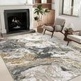 thumbnail image 6 of Yesurprise 1150gsm 100% Polyester Area Rugs - 13ft Abstract Gray Pearl Wash Back Folding Printed Carpet, 6 of 8
