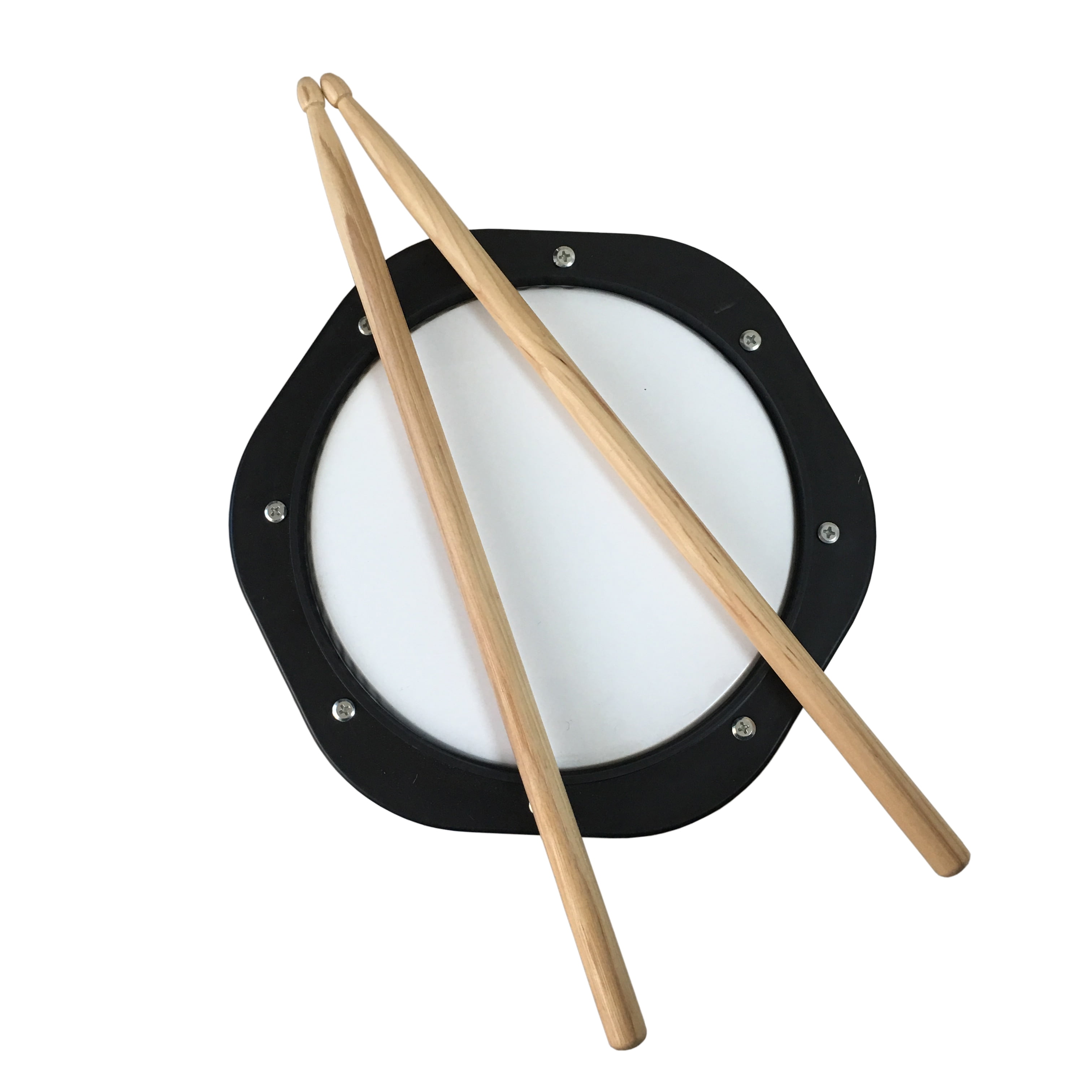 ShoppeWatch Snare Drum Practice Pad and Drumsticks Set with 10 inch