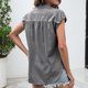 thumbnail image 5 of Karight Button Down Shirts for Women Cap Sleeve V-Neck Collared Blouse Summer Gingham Checkered Shirt Casual Cotton Shirts, 5 of 8