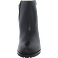 thumbnail image 2 of Lauren Ralph Lauren Womens Shaley Leather Stacked Heel Booties, 2 of 3