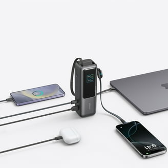 Anker Prime 12,000mAh Power Bank, 2-Port, 130W, Smart Display, for