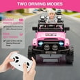 thumbnail image 6 of EastVita 12V Ride on Truck Car, 2WD Electric Car with Remote Control, Electric Car for Kids with Spring Suspension, Led Lights, Music, 3 Speeds pink, 6 of 7