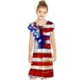 thumbnail image 5 of LSLJS Robe Fille 4 Juillet, Tenue Bébé Fille Manches Courtes Drapeau USA Étoile Rayée, 5 of 5