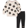 Juicy Couture Girls 4-6X Daisy Fuzzy Top Legging Set(Black 6)