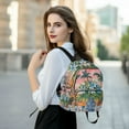 thumbnail image 6 of FORMRS Mini Backpack Purse for Women Quilted Travel Daypack Casual Shoulder Bag, Blue Flowers, 6 of 7